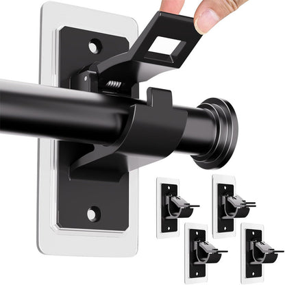 🏡✨ No-Drill Curtain Rod Brackets – Self-Adhesive Wall Mount Holders for Easy Window Decorating 🪟