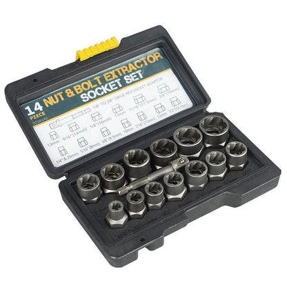 🔥 Limited-Time Deal – Don't Miss Out!|14-Piece Impact Bolt & Nut Extractor Socket Set