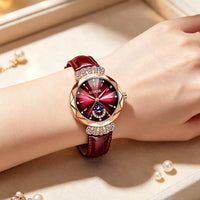 Claret Dial - Claret PU Leather Band