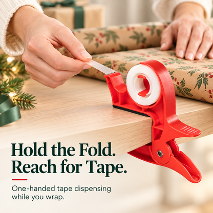 🔥🎄 Christmas Best Seller! 🎁 Gift-Wrapping Made Easy – Hands-Free Wrapping Paper Holder & Tape Dispenser ！！！✨
