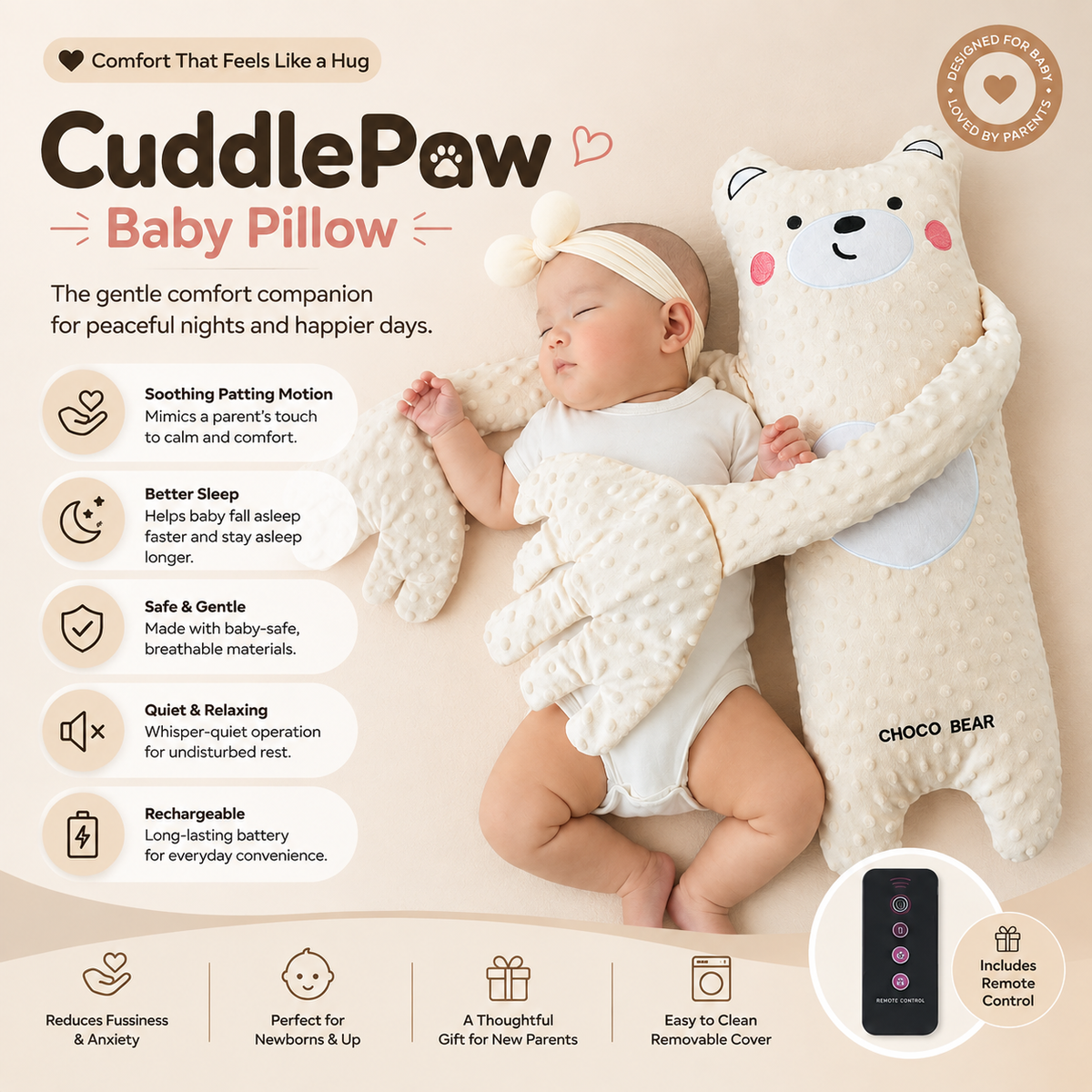 Animal Plush with Remote-Controlled Patting Motion