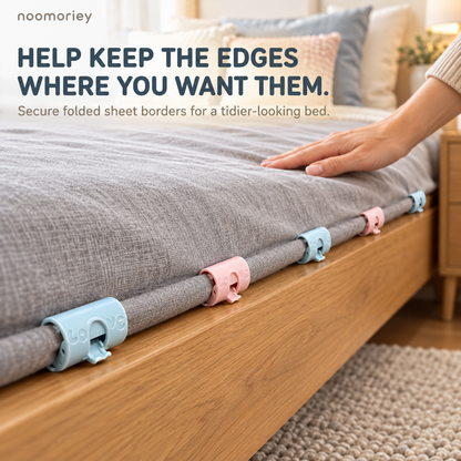🛏️ Bed Sheet Holder Clips – Easy-Lock Fasteners for Neater, Stay-in-Place Bedding ✨