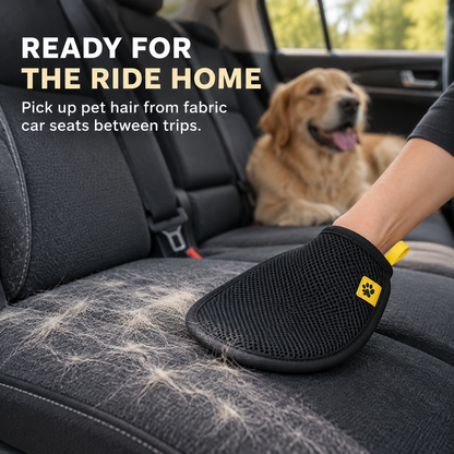 🐾 PurePath™ Reusable Pet Hair Remover Mitt – Washable Dog & Cat Hair Cleaner for Sofas, Bedding & Car Seats