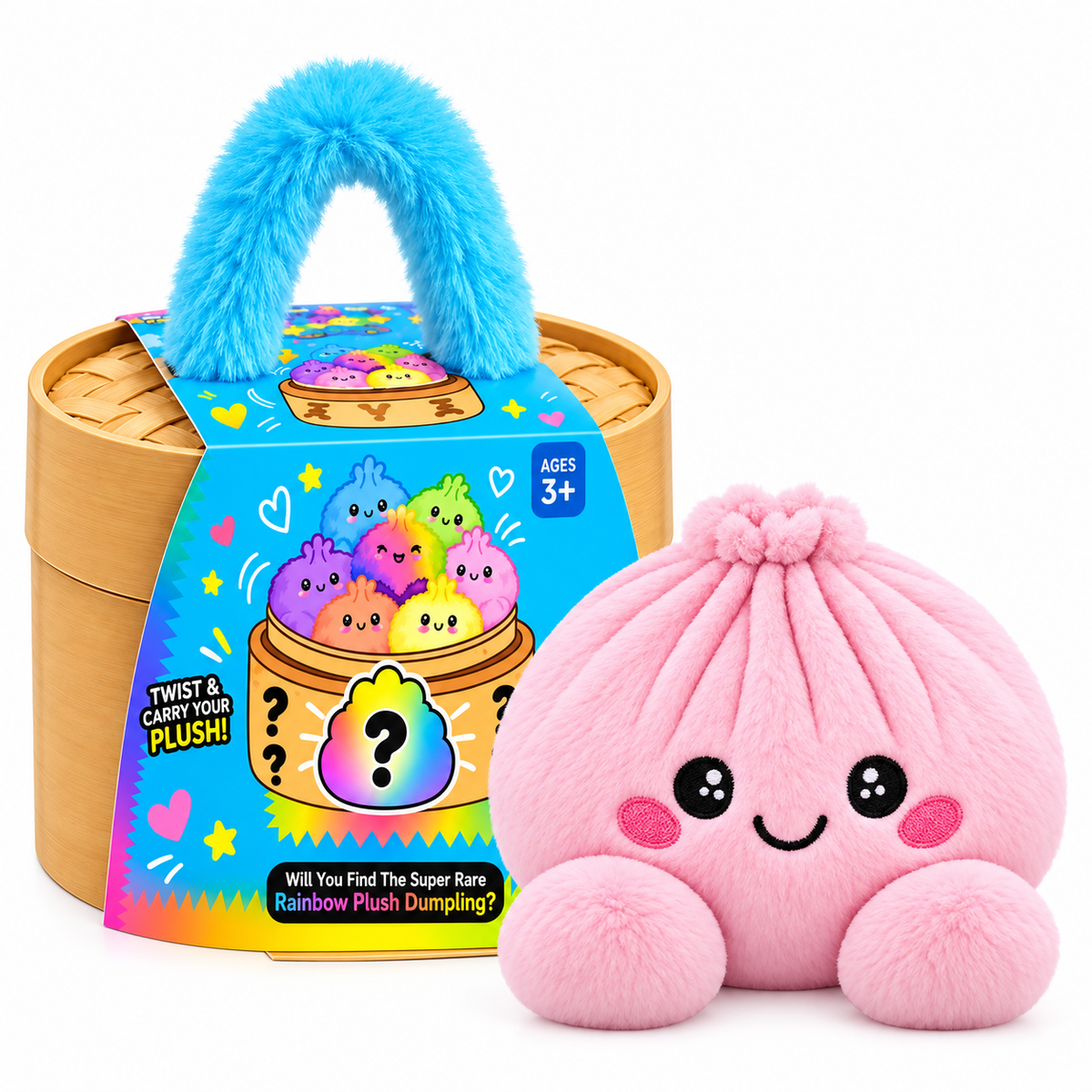 🥟 Mystery Dumpling Squishy – Pop the Lid & Meet Your Surprise Plush 🌈