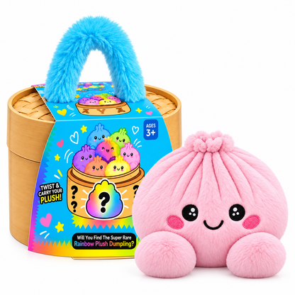 🥟 Mystery Dumpling Squishy – Pop the Lid & Meet Your Surprise Plush 🌈