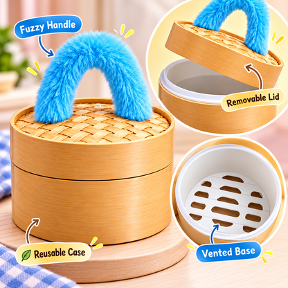 🥟 Mystery Dumpling Squishy – Pop the Lid & Meet Your Surprise Plush 🌈