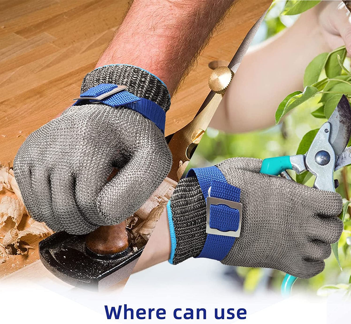 🧤 Metal Mesh Cut-Resistant Glove – Reusable Hand Protection for Sharp Food Prep