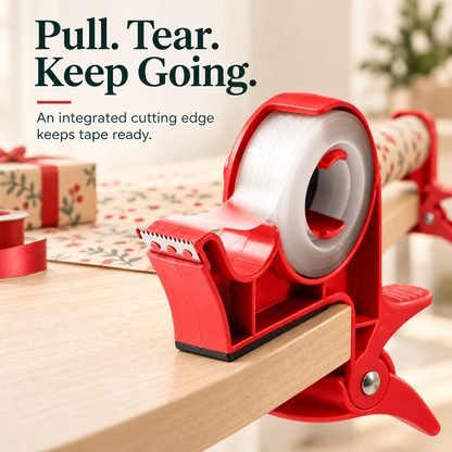🔥🎄 Christmas Best Seller! 🎁 Gift-Wrapping Made Easy – Hands-Free Wrapping Paper Holder & Tape Dispenser ！！！✨