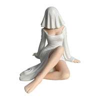 Ghostly Maiden (sitting pose) - White