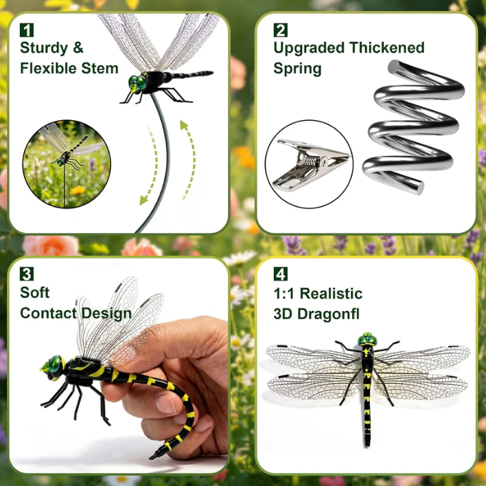2026 Summer Hot Sale 🔥Clip-On Fake Dragonfly Decoy | Weather-Resistant Outdoor Pest Control Clip