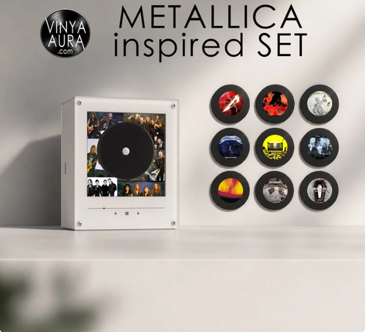 🎵  Retro Vinyl Music Player – Magnetic NFC Record Album Display & Wireless Speaker Decor[FREE SHIPPING]