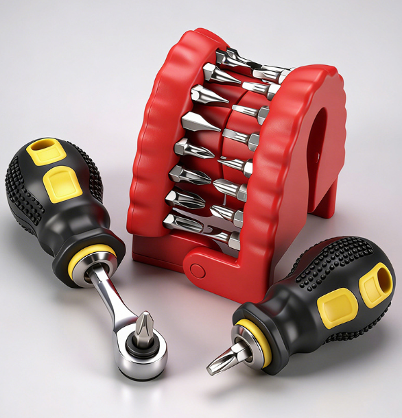 30-in-1 Tooth-Shaped Drill Bit Holder & Screwdriver Bit Set