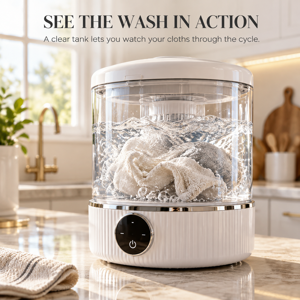 🧺✨ LuneaClean Mini Express Washer – Compact Washing Machine for Cleaning Cloths & Small Delicates