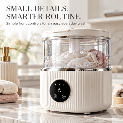 🧺✨ LuneaClean Mini Express Washer – Compact Washing Machine for Cleaning Cloths & Small Delicates