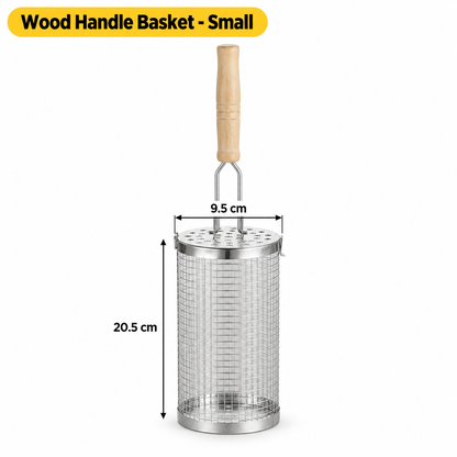 🔥 360° Rolling Grill Basket – Keep Veggies Together, Flip with Less Fuss