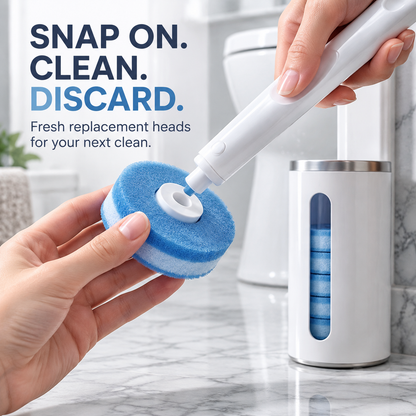 🧼 Disposable Toilet Brush Cleaning System with Replaceable Heads & Storage Holder