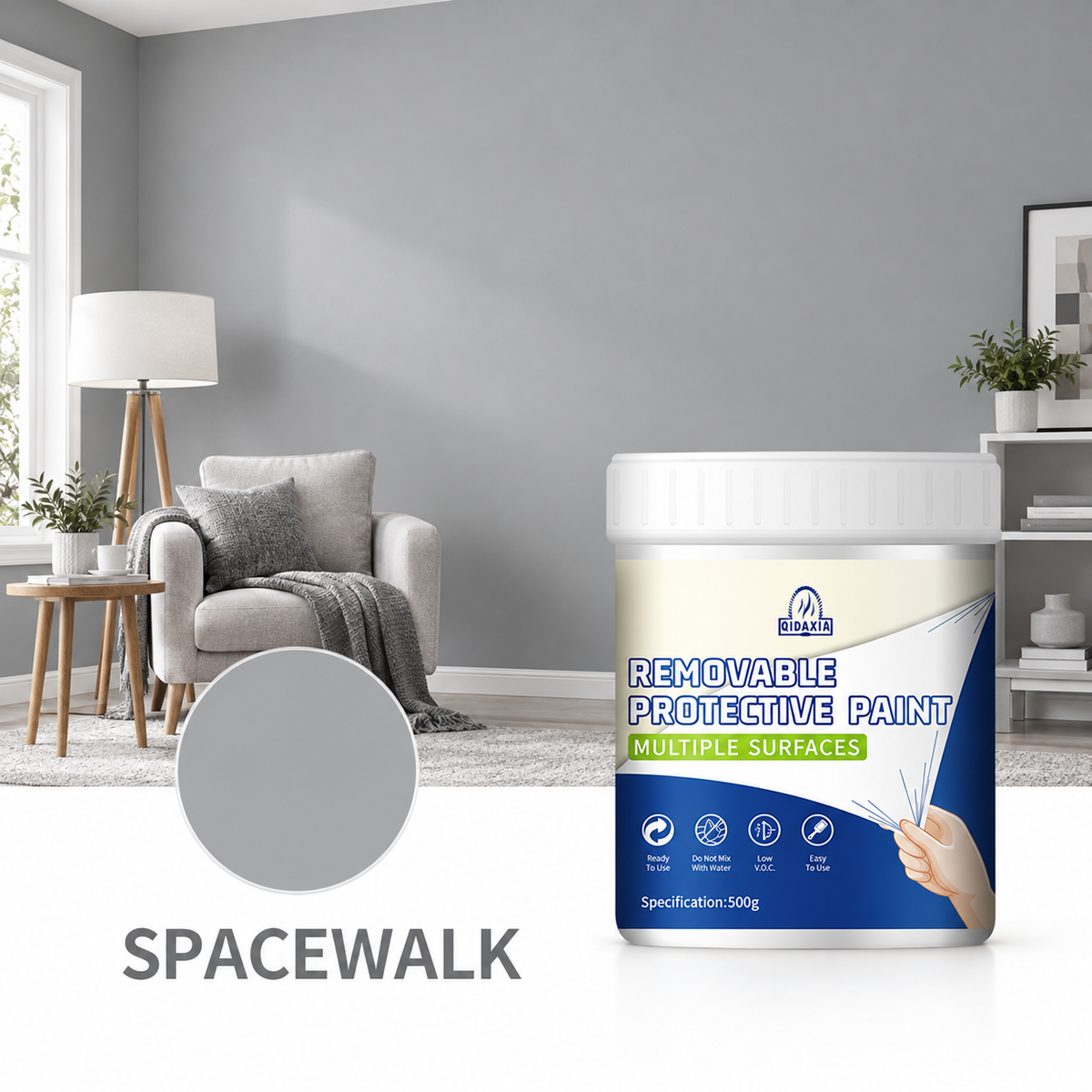 🎨 Peel & Reveal Removable Wall Paint – Change Your Color, Not Your Commitment