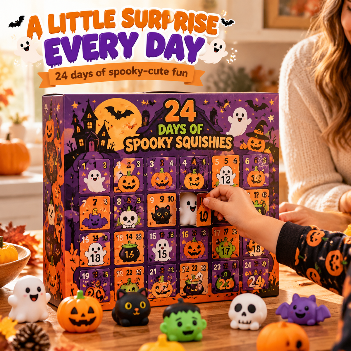🎃👻 24 Days of Spooky Squishies | Halloween Surprise Countdown 🎁🧡