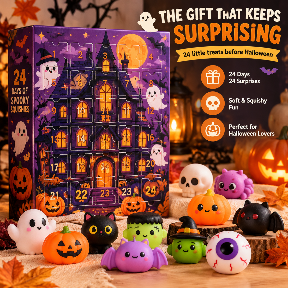 🎃👻 24 Days of Spooky Squishies | Halloween Surprise Countdown 🎁🧡