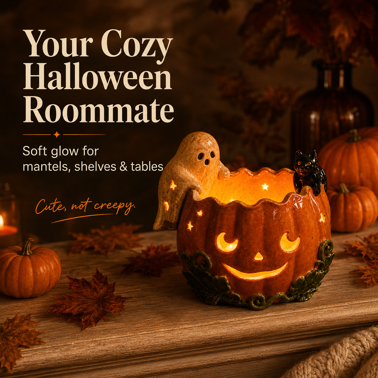 ✨Whimsical Ceramic Pumpkin Holder🎃
