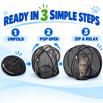 🐱 Pop-Up Cat Playpen 🌿 Fresh Air, Safe Space, Happy Cat