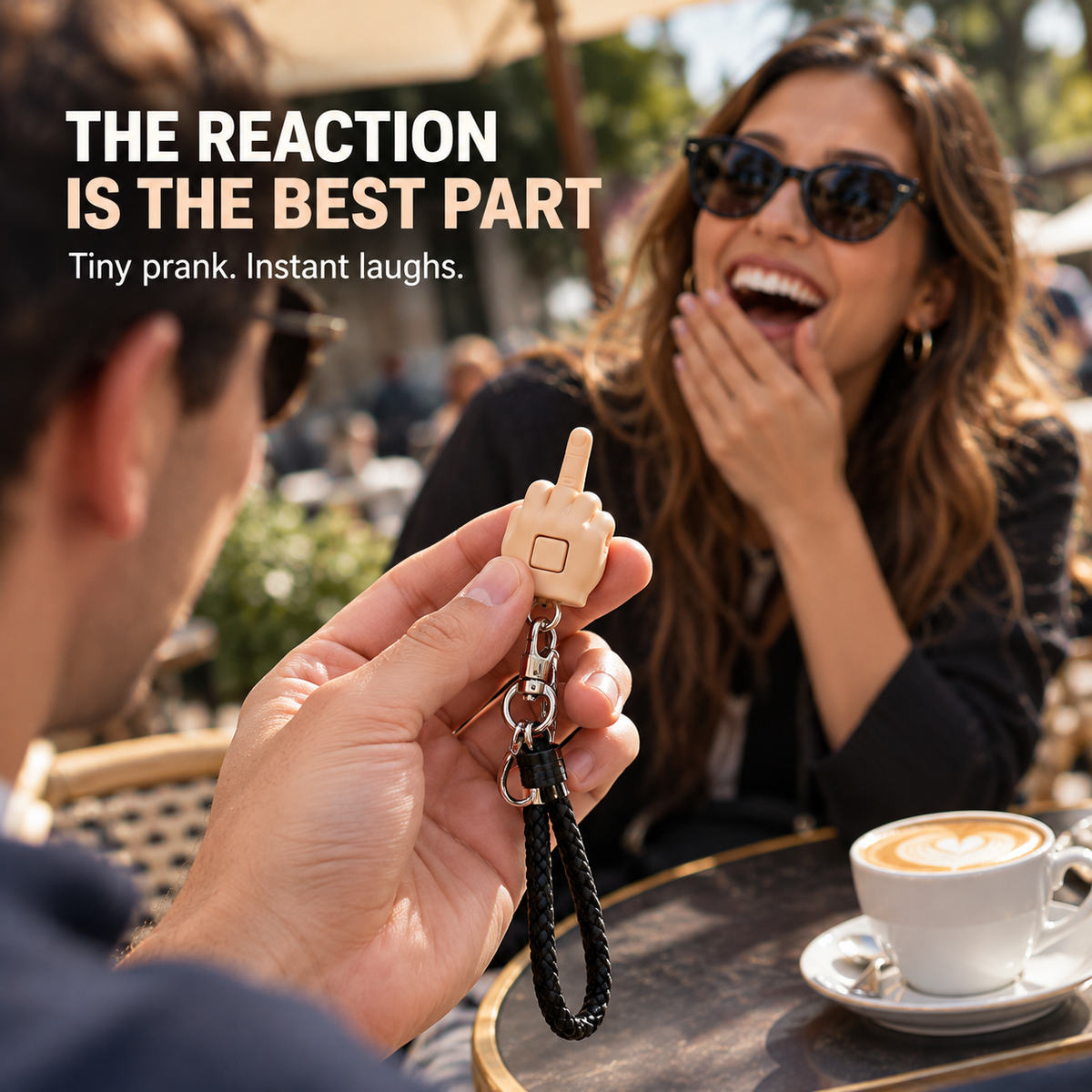 😂🖕 Press-to-Pop Middle Finger Prank Keychain – Funny Retractable Hand Charm & Novelty Gift 🎁