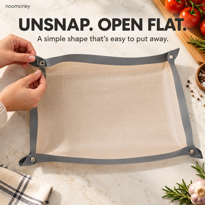 🍪✨ 2-in-1 Snap-Up Silicone Baking Mat – Nonstick Oven Liner for Easier Roasting & Cleanup 🍗