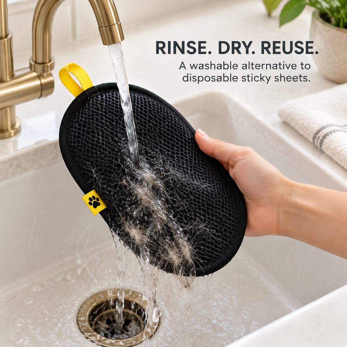🐾 PurePath™ Reusable Pet Hair Remover Mitt – Washable Dog & Cat Hair Cleaner for Sofas, Bedding & Car Seats