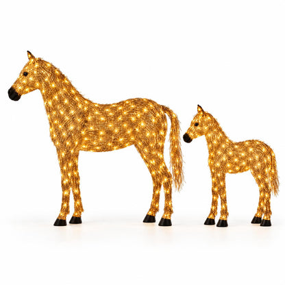Double Horse Light-Up Christmas Set.