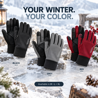 🧤 Unisex Winter Fashion Gloves – Warm Fleece-Lined, Touchscreen-Compatible & Anti-Slip ❄️📱