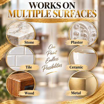✨ Metallic Gold Finish Paint – Rich Shimmer for Furniture, Décor & DIY Projects