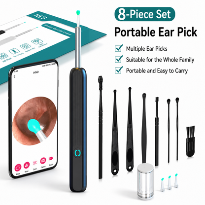 Smart Ear Cleaner Camera | 720P HD WiFi Ear Wax Removal Kit