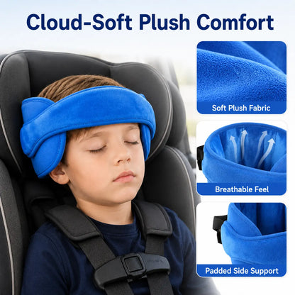 Kids Car Head Support Strap with Soft Side Cushions