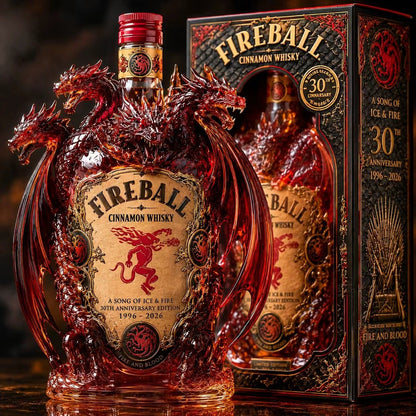 🐉 Dragon Sculpted Collector Bottle – Amber Home Bar Display