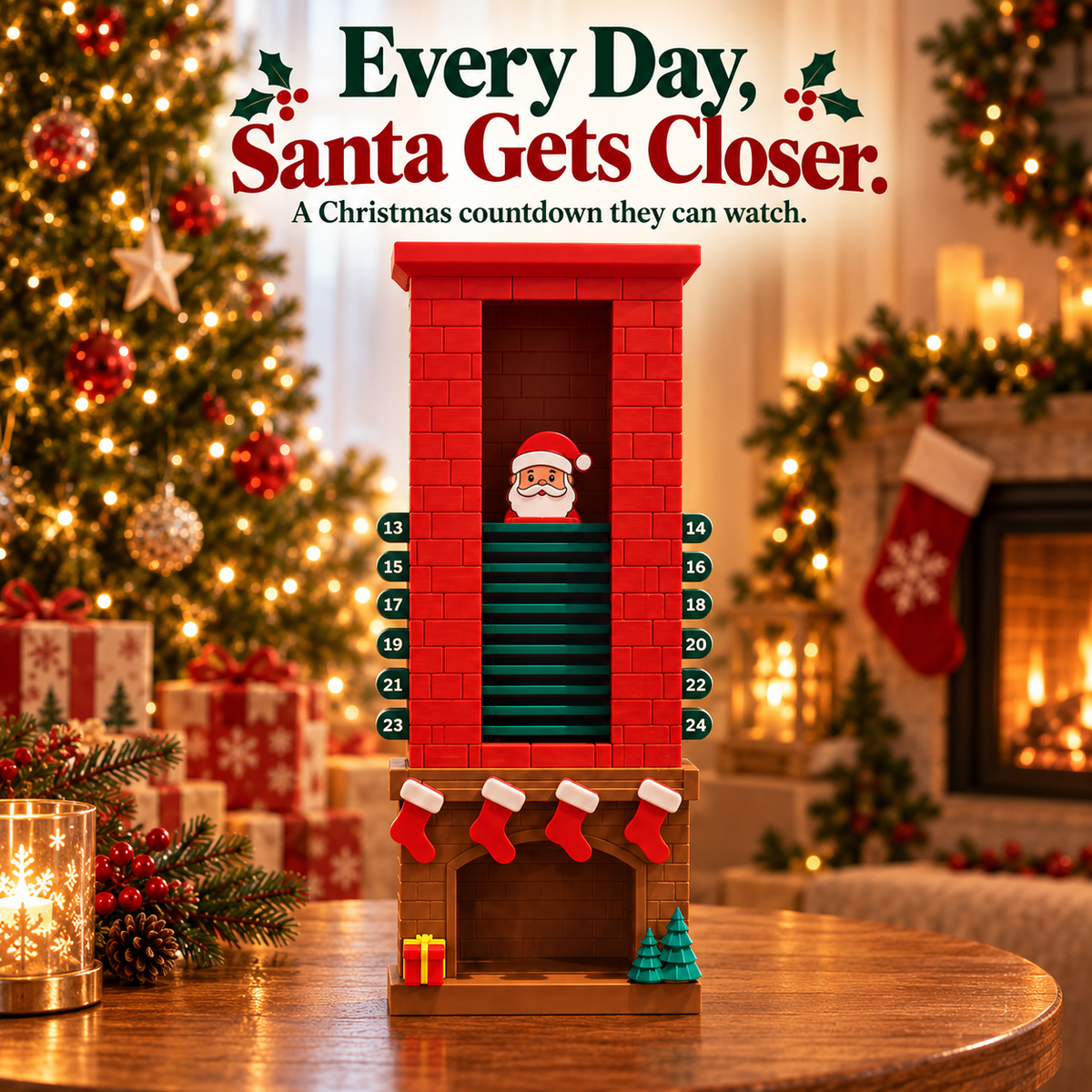 🎅 24 Mornings of Christmas Magic – Santa Chimney Advent Calendar