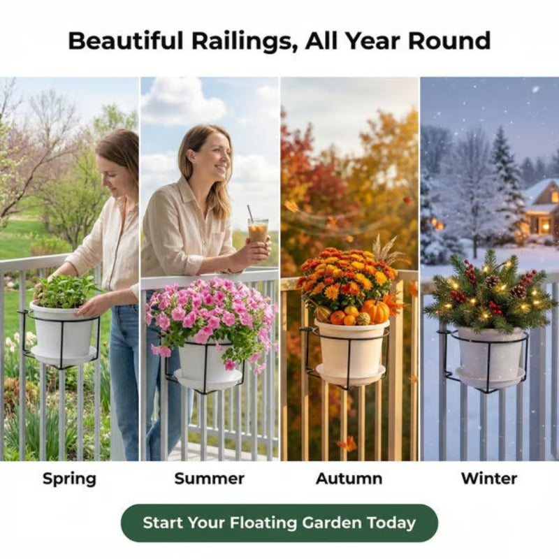 🌿 Clip-On Railing Planter Holder – Turn Empty Rails Into Garden Space