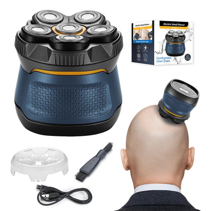🪒 6-Blade Cordless Head Shaver – Smooth Wet & Dry Shaving
