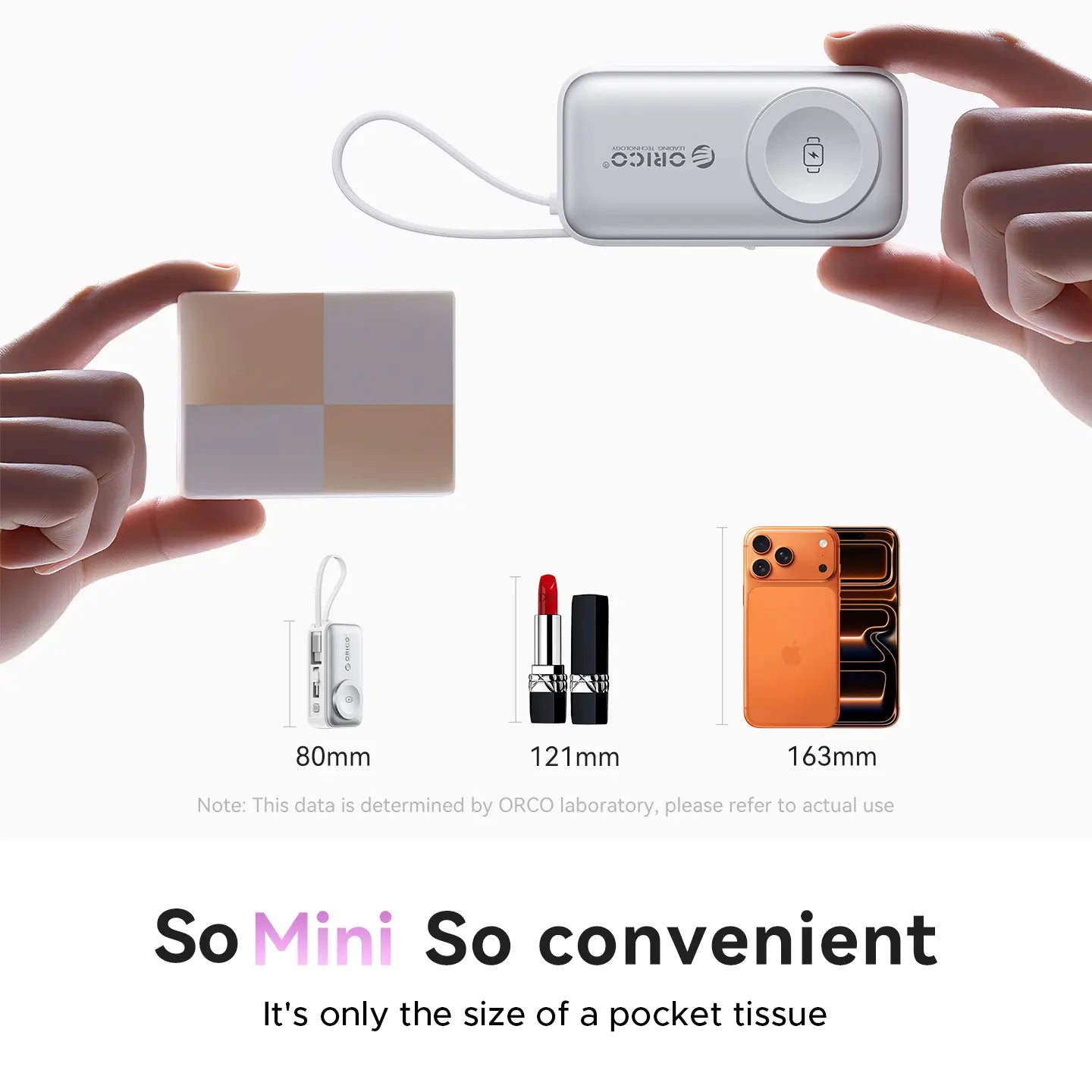 4-in-1 Folding Chargeable Portable Power Bank with Integrated Cable