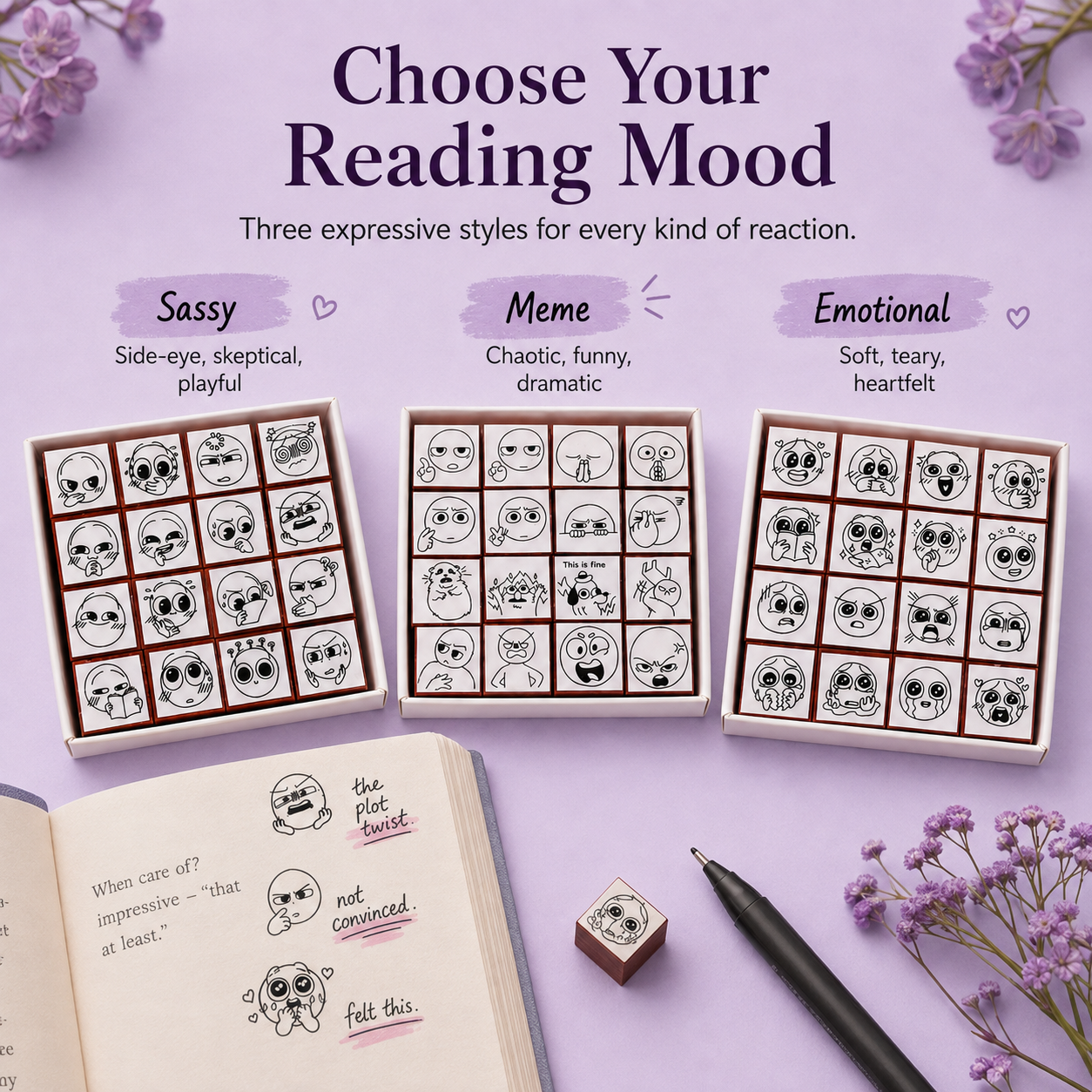 Sassy Meme and Emotional reaction stamp styles
