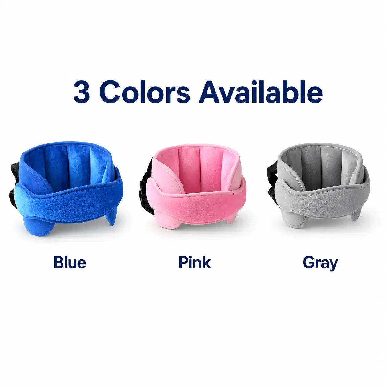 Kids Car Head Support Strap with Soft Side Cushions