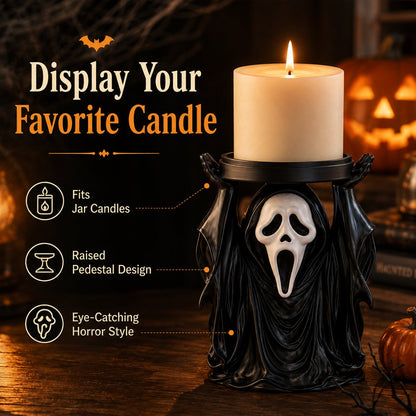 👻 Ghostface Scream Candle Pedestal Holder