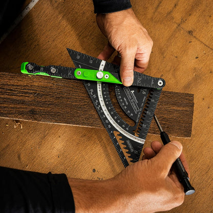 🔥7'' Britton Square-Black/Green-Rafter Square
