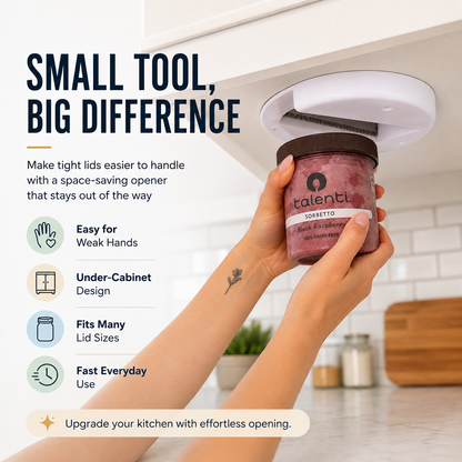 🔓 Under-Cabinet Jar Opener – Easy-Grip Lid Opener for Effortless Kitchen Use