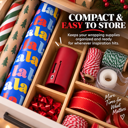 🎁 One-Slide Gift Wrap Cutter – Clean, Straight Wrapping Paper Cuts Without Scissors