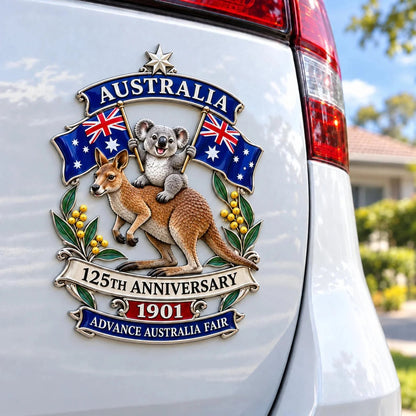 💯🦘Australia 125th Anniversary Commemorative Metal Car Emblem
