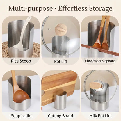 Thickened Stainless Steel Utensil Organizer, Rust Resistant Easy to Clean