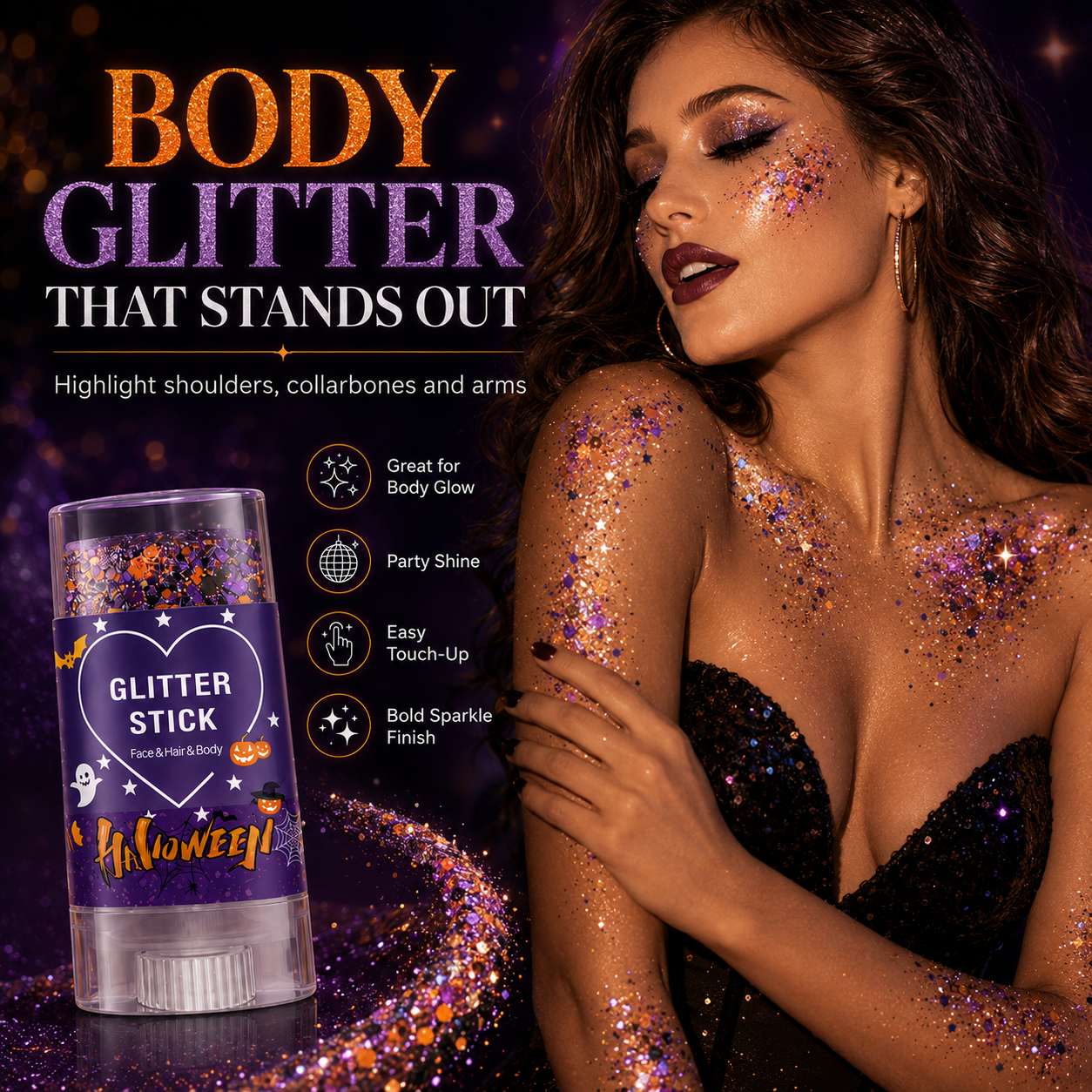 ✨Halloween Glitter Stick-Swipe On Bold Sparkle in Seconds