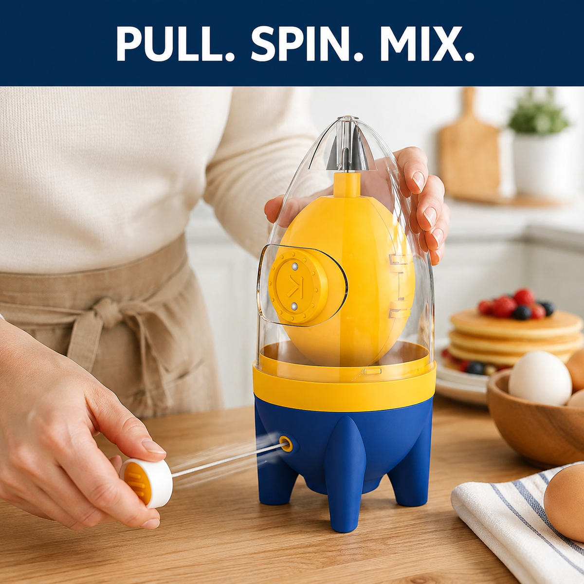 🥚Egg Yolk Mixer with Pulling Rope