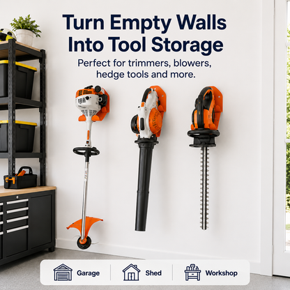 🛠️Garage Tool Organizer Hanger - Heavy Duty Steel Wall Mount