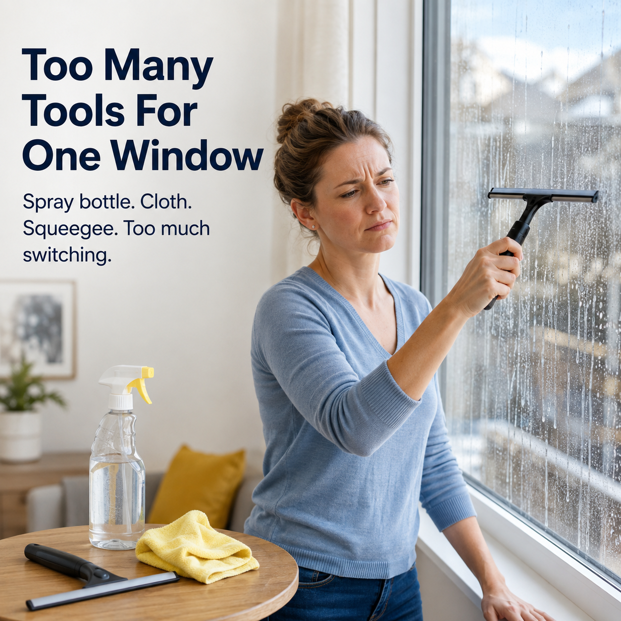 💧3-in-1 Spray Window Cleaning Squeegee